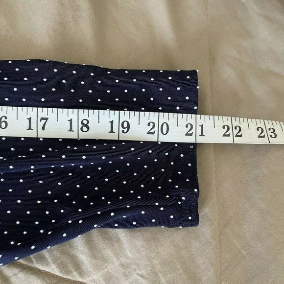 Drapers & Damon Cover up Blouse Top One Button Size 1X Plus Polka Dots Blue - Picture 12 of 12